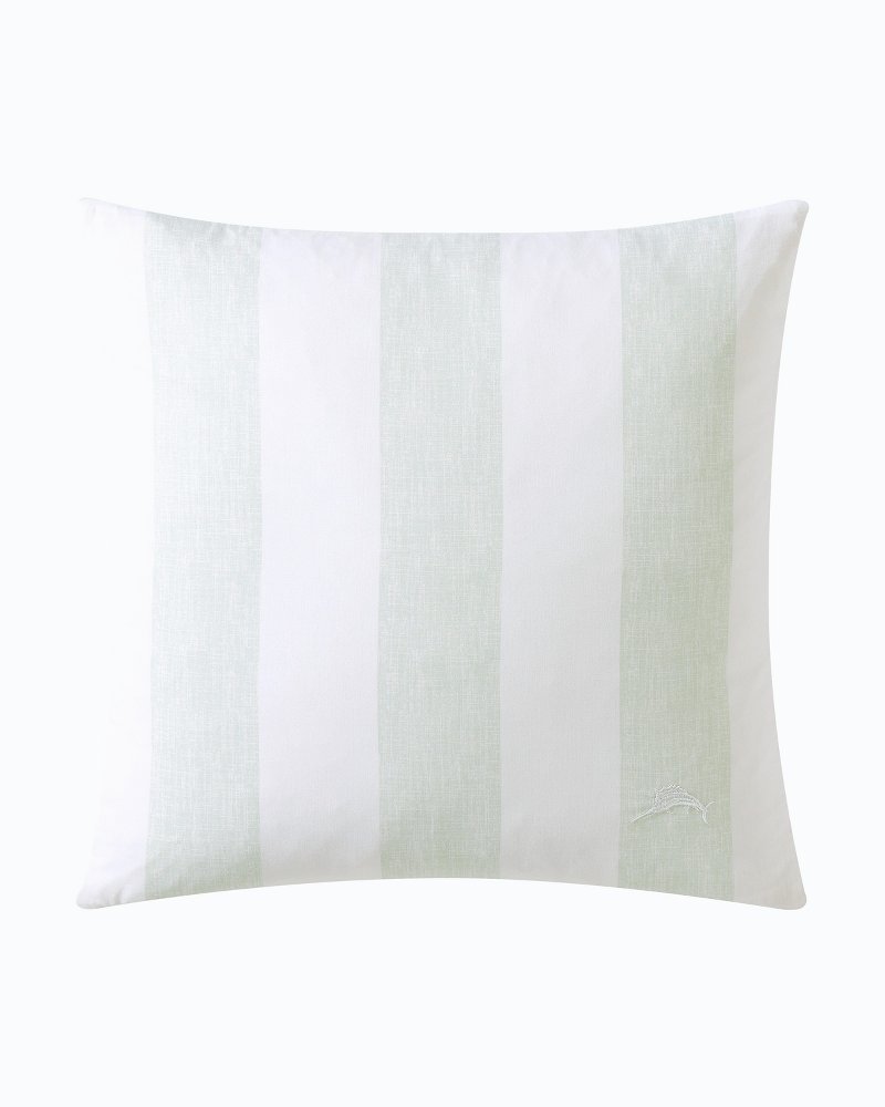 Awning Stripe Green Decorative Pillow Green | Tommy Bahama Exclusive - Awning Stripe Green Decorative Pillow