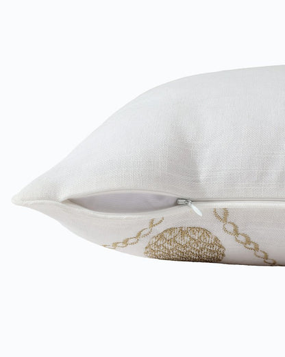 Golden Pineapples Embroidered Decorative Pillow Gold | Tommy Bahama Essential - Golden Pineapples Embroidered Decorative Pillow