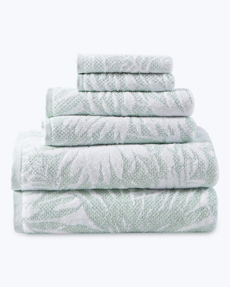 Lago Palm 6-Piece Towel Set Green | Tommy Bahama Trending - Lago Palm 6-Piece Towel Set
