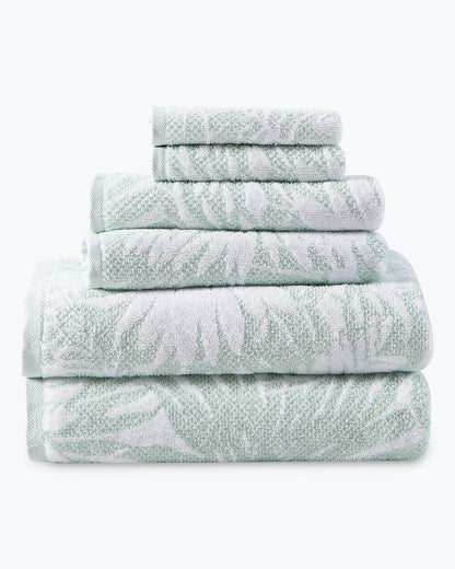 Lago Palm 6-Piece Towel Set Green | Tommy Bahama Trending - Lago Palm 6-Piece Towel Set