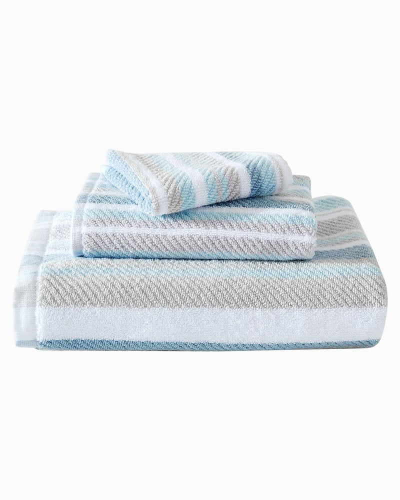 Ocean Bay 3-Piece Towel Set Blue/Grey | Tommy Bahama Recommended - Ocean Bay 3-Piece Towel Set