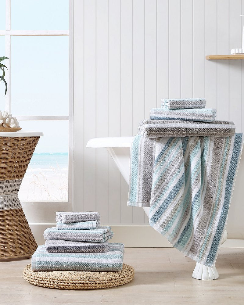 Ocean Bay 3-Piece Towel Set Blue/Grey | Tommy Bahama Recommended - Ocean Bay 3-Piece Towel Set