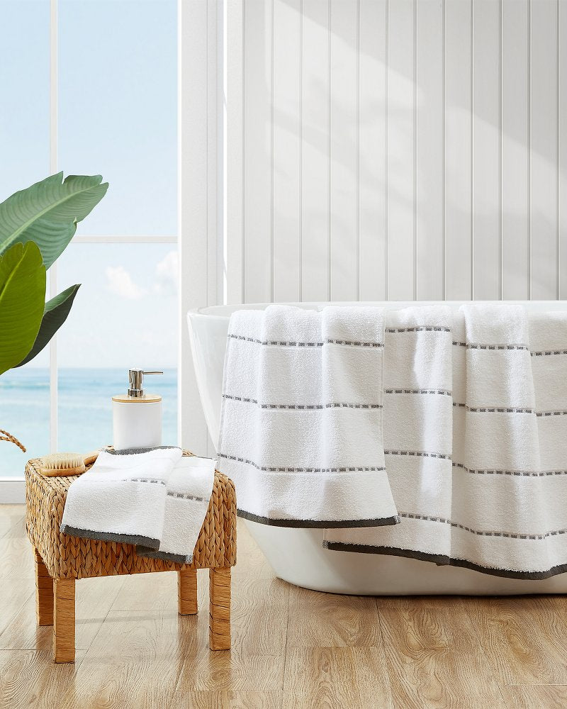 Ridley Grey 3-Piece Towel Set Grey | Tommy Bahama Best Price - Ridley Grey 3-Piece Towel Set