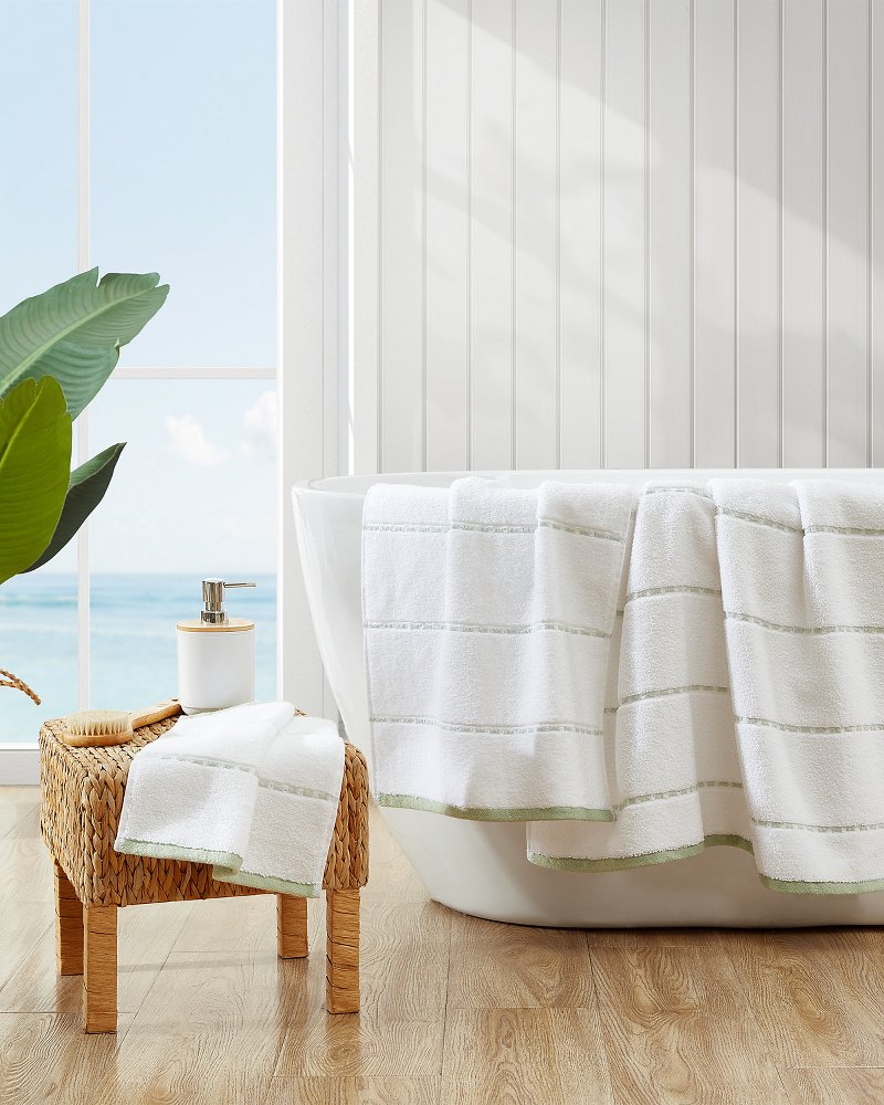 Ridley Green 3-Piece Towel Set Green | Tommy Bahama Trusted - Ridley Green 3-Piece Towel Set