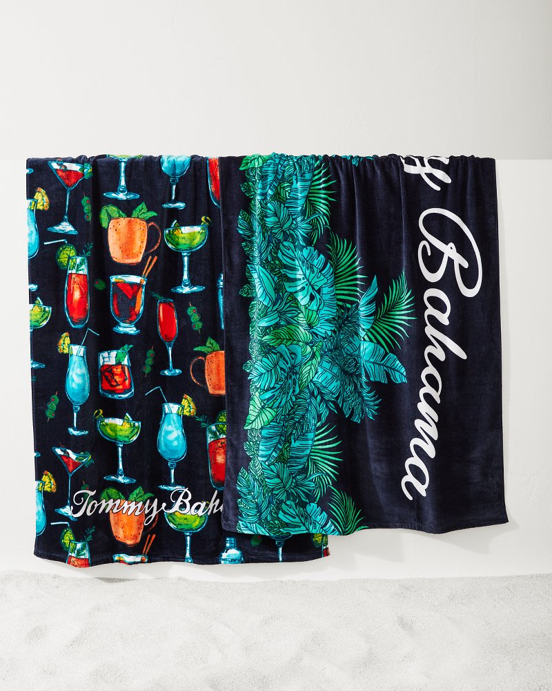 All Nighter & Baja Who Can Toucan Beach Towels — Set of 2 Multicolor | Tommy Bahama Value - All Nighter & Baja Who Can Toucan Beach Towels — Set of 2