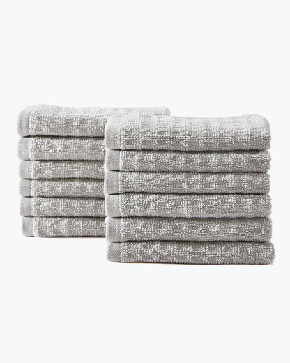 Northern Pacific 12-Piece Wash Towel Set Grey | Tommy Bahama Signature - Northern Pacific 12-Piece Wash Towel Set