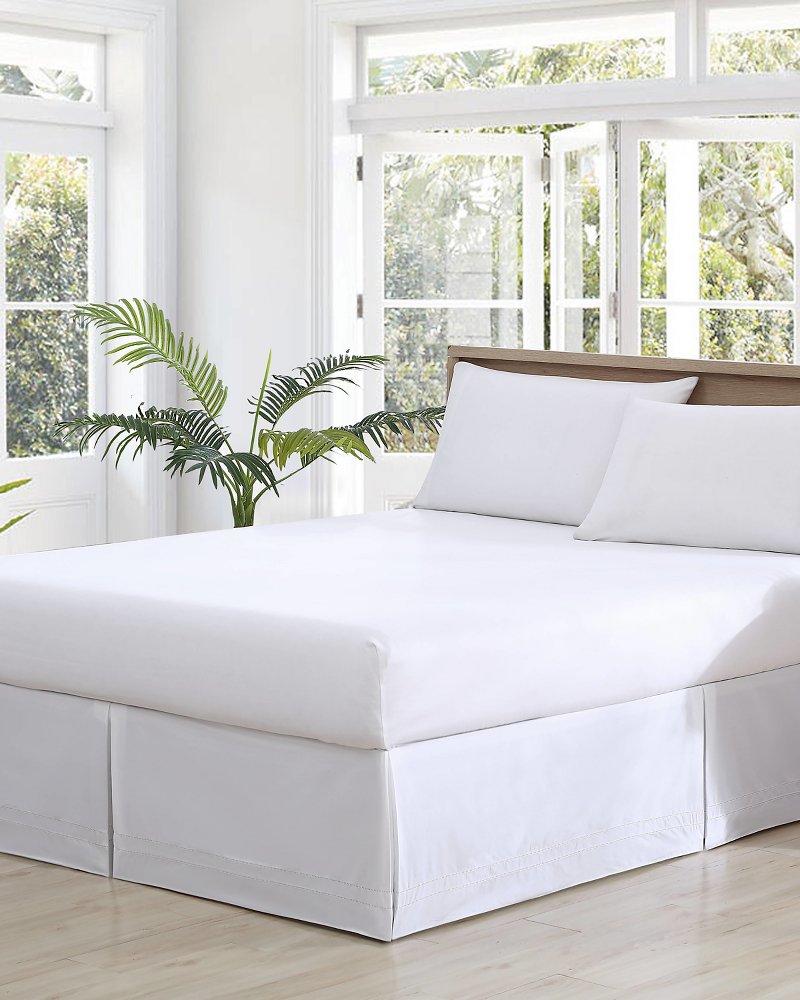 Solid Tailored Queen Bed Skirt White | Tommy Bahama Exclusive - Solid Tailored Queen Bed Skirt