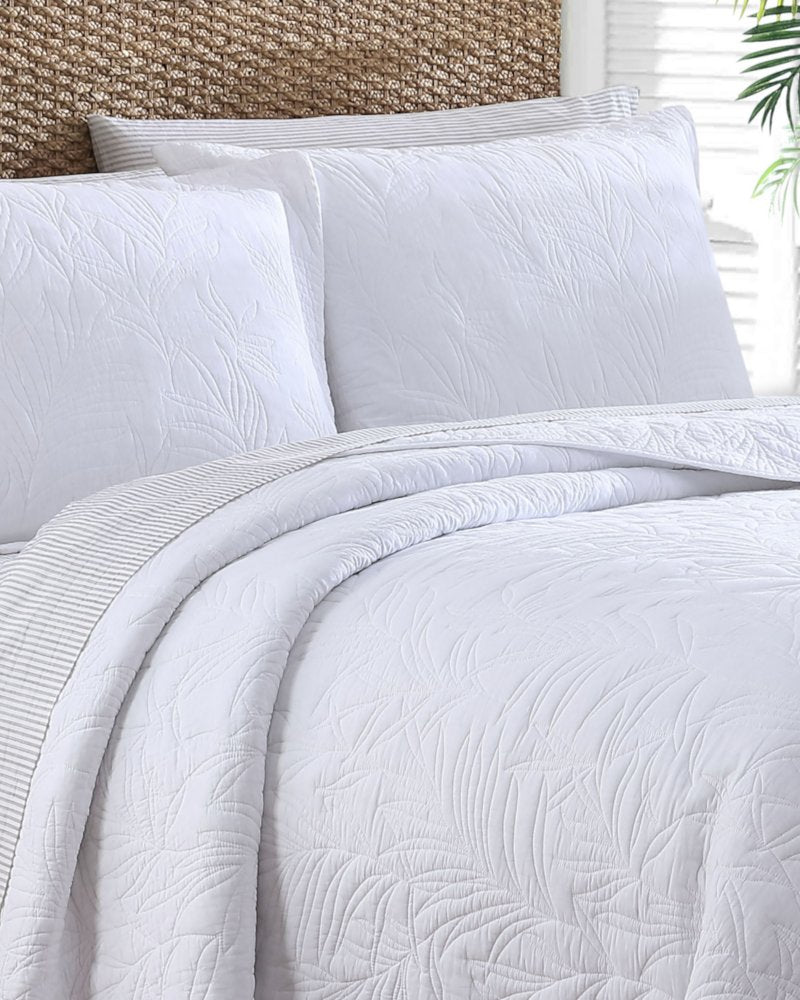 Solid Costa Sera Twin Quilt White | Tommy Bahama Essential - Solid Costa Sera Twin Quilt
