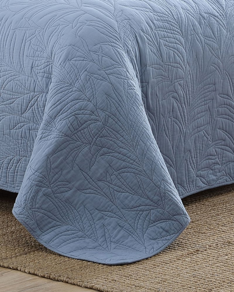 Solid Costa Sera King Quilt Blue | Tommy Bahama Customer Favorite - Solid Costa Sera King Quilt