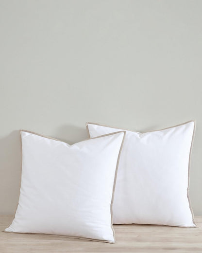 Bahama Basic Canvas White European Shams - Set of 2 White | Tommy Bahama Special Offer - Bahama Basic Canvas White European Shams - Set of 2
