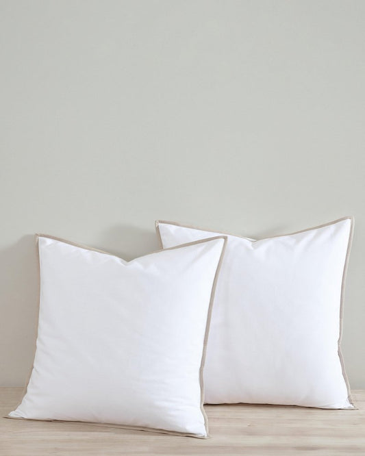 Bahama Basic Canvas White European Shams - Set of 2 White | Tommy Bahama Special Offer - Bahama Basic Canvas White European Shams - Set of 2
