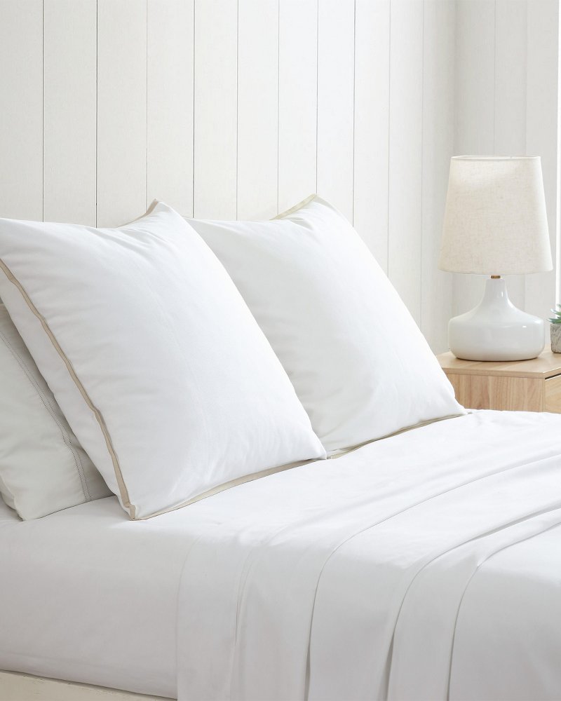 Bahama Basic Canvas White European Shams - Set of 2 White | Tommy Bahama Special Offer - Bahama Basic Canvas White European Shams - Set of 2
