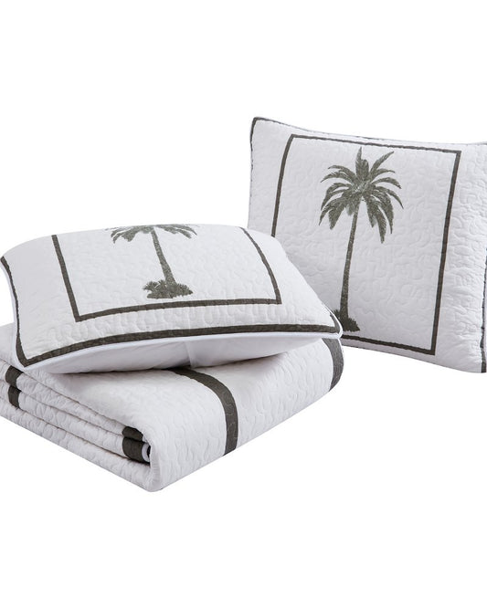 Palm Island Quilted Standard Sham Grey | Tommy Bahama Sale - Palm Island Quilted Standard Sham