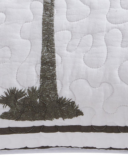 Palm Island King Quilted King Sham Grey | Tommy Bahama Value - Palm Island King Quilted King Sham