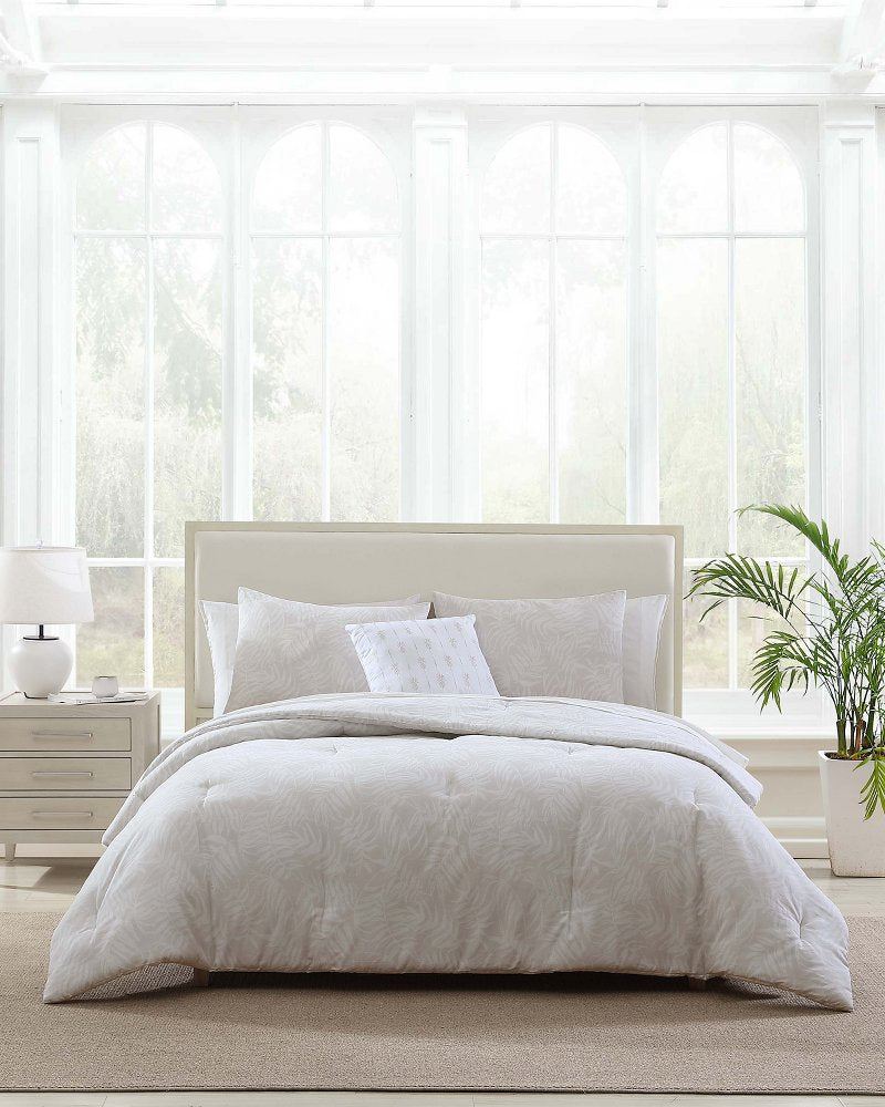 Art Of Palms 8-Piece Queen Bed Set Beige | Tommy Bahama Quality - Art Of Palms 8-Piece Queen Bed Set
