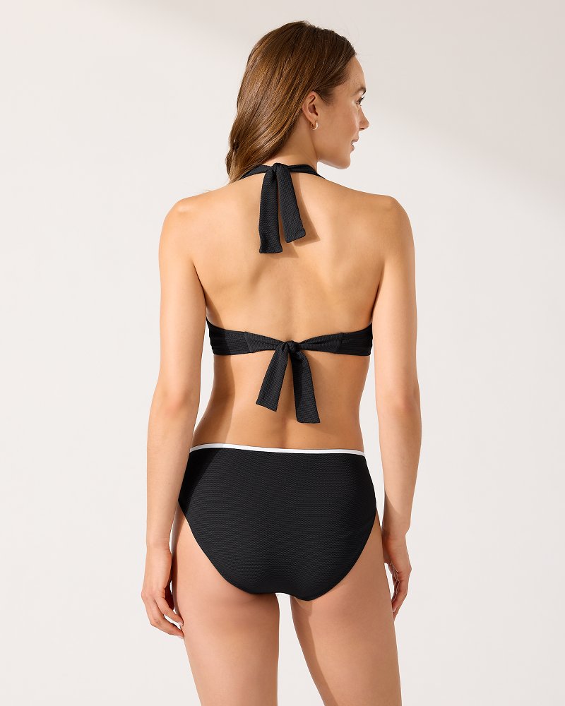 Island Cays Cabana Underwire Halter Bikini Top Black | Tommy Bahama Premium - Island Cays Cabana Underwire Halter Bikini Top