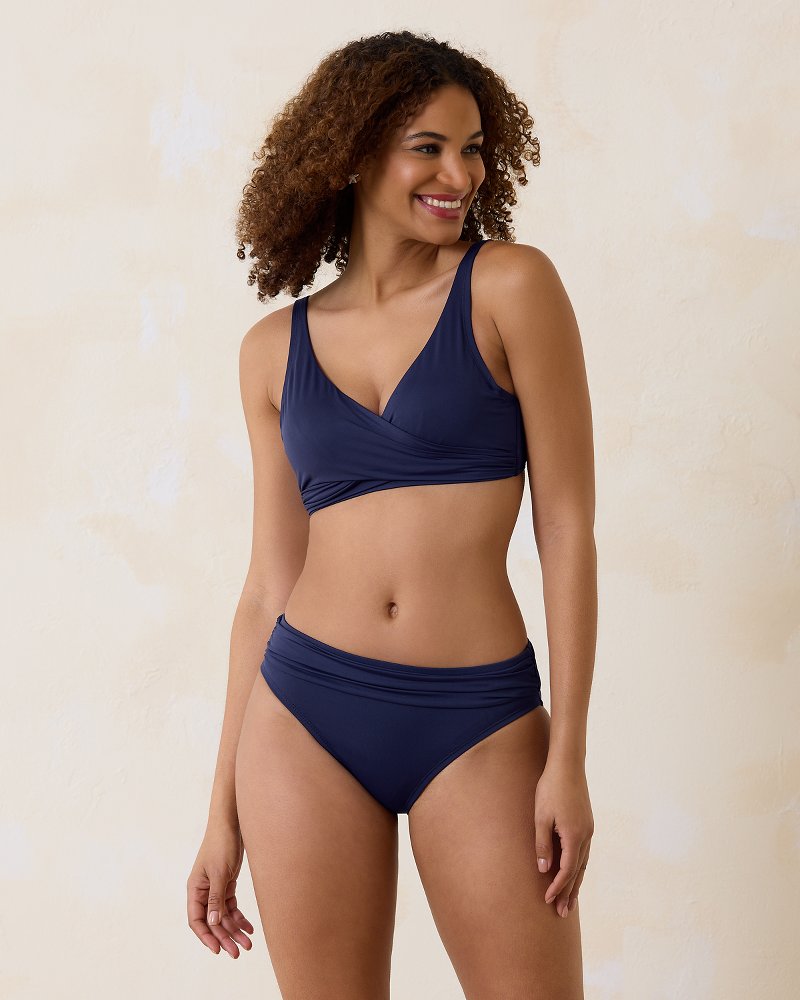 Pearl Underwire Wrap-Front Bikini Top Mare Navy | Tommy Bahama Latest - Pearl Underwire Wrap-Front Bikini Top