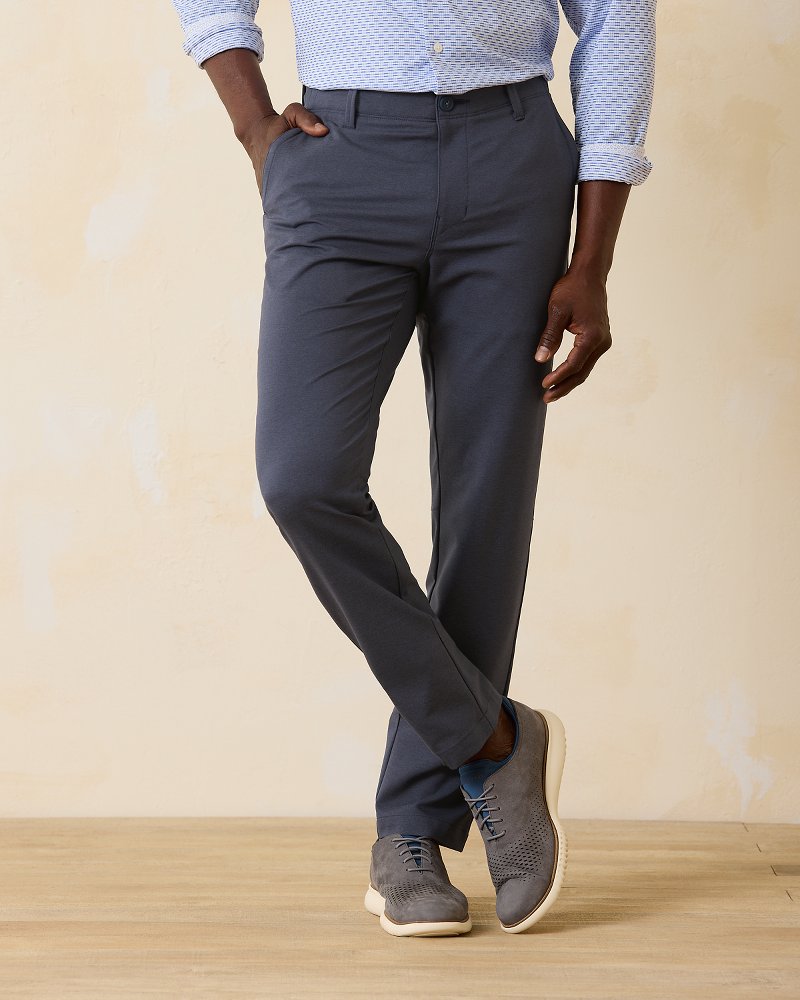 On Par IslandZone® Flat-Front Pants Belmont Blue | Tommy Bahama Sale - On Par IslandZone® Flat-Front Pants