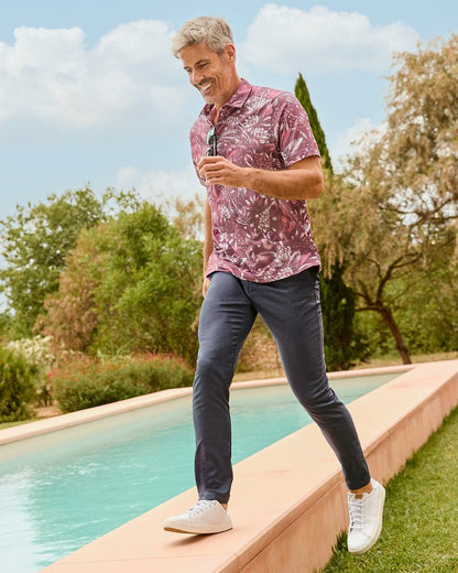 On Par IslandZone® Flat-Front Pants Belmont Blue | Tommy Bahama Sale - On Par IslandZone® Flat-Front Pants