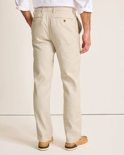 Latigo Beach Linen-Blend Flat-Front Pants Stone Khaki | Tommy Bahama Premium - Latigo Beach Linen-Blend Flat-Front Pants