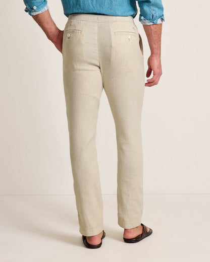 Beach Coast Linen-Blend Elastic-Waist Pants Stone Khaki | Tommy Bahama Recommended - Beach Coast Linen-Blend Elastic-Waist Pants