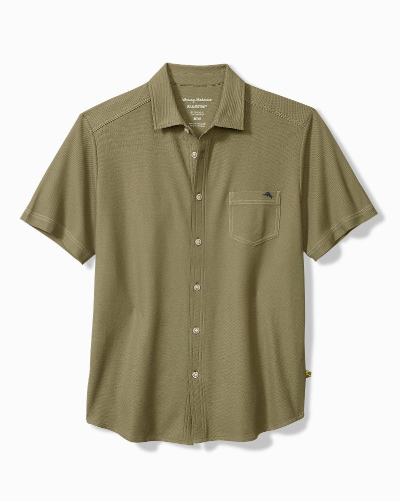 Emfielder IslandZone® Knit Short-Sleeve Shirt Tea Leaf | Tommy Bahama New - Emfielder IslandZone® Knit Short-Sleeve Shirt
