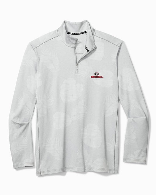 Collegiate Delray Frond IslandZone® Half-Zip Sweatshirt Georgia | Tommy Bahama Everyday - Collegiate Delray Frond IslandZone® Half-Zip Sweatshirt