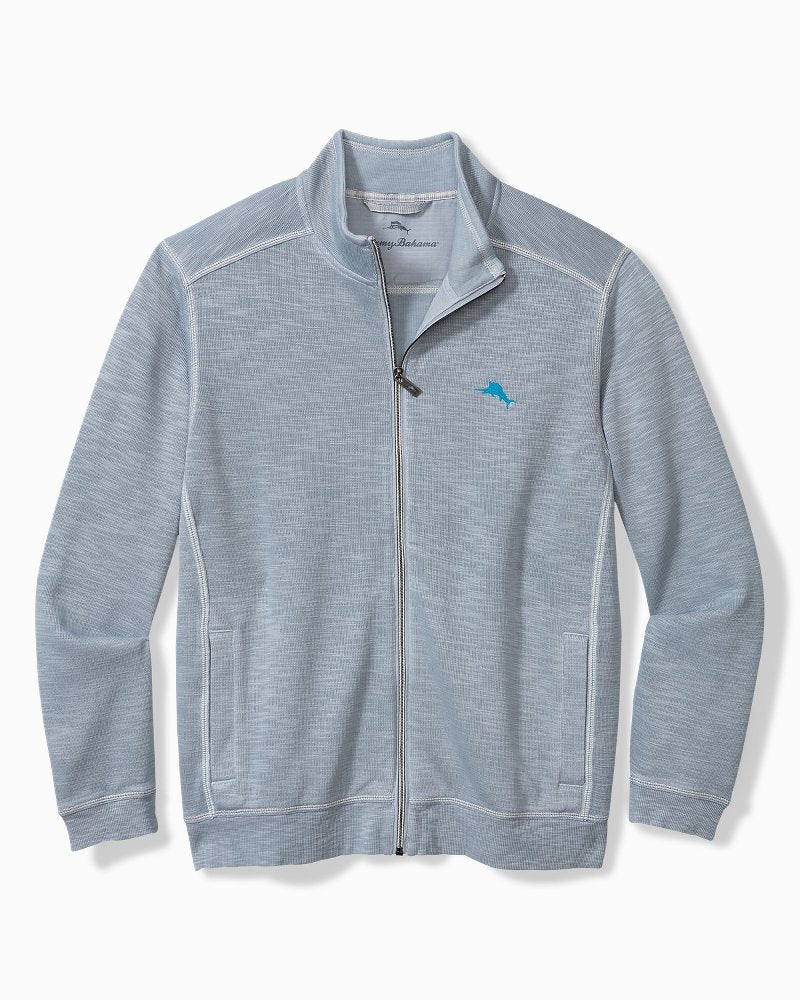 Tobago Bay Full-Zip Sweatshirt Iced Slate | Tommy Bahama Special Offer - Tobago Bay Full-Zip Sweatshirt