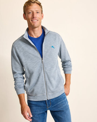 Tobago Bay Full-Zip Sweatshirt Iced Slate | Tommy Bahama Special Offer - Tobago Bay Full-Zip Sweatshirt