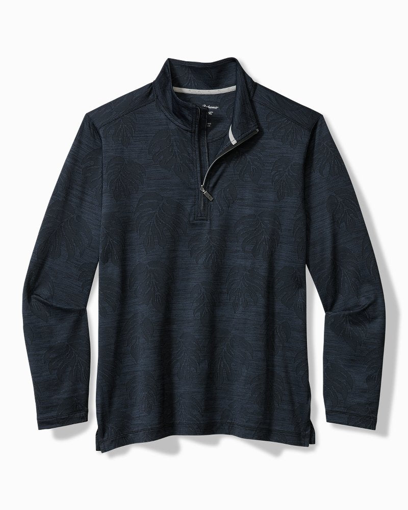 Monstera Fade IslandZone® Half-Zip Sweatshirt Black | Tommy Bahama Great Value - Monstera Fade IslandZone® Half-Zip Sweatshirt