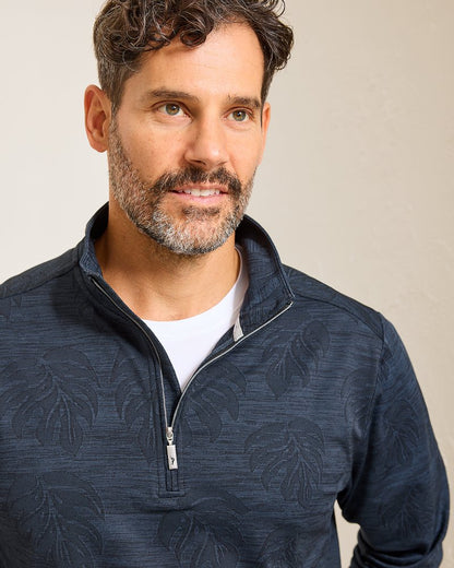 Monstera Fade IslandZone® Half-Zip Sweatshirt Black | Tommy Bahama Great Value - Monstera Fade IslandZone® Half-Zip Sweatshirt