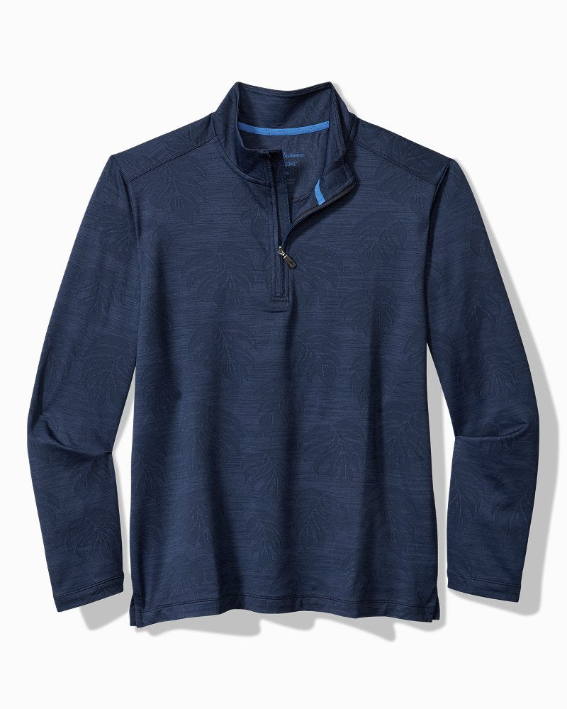 Monstera Fade IslandZone® Half-Zip Sweatshirt Blue Note | Tommy Bahama New - Monstera Fade IslandZone® Half-Zip Sweatshirt
