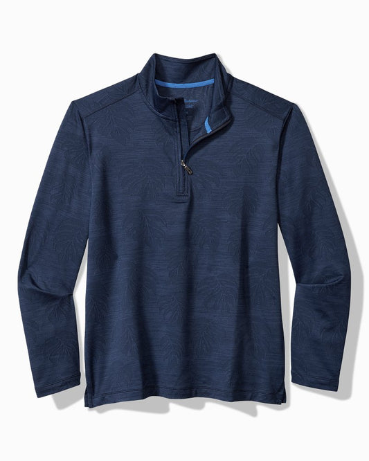 Monstera Fade IslandZone® Half-Zip Sweatshirt Blue Note | Tommy Bahama New - Monstera Fade IslandZone® Half-Zip Sweatshirt