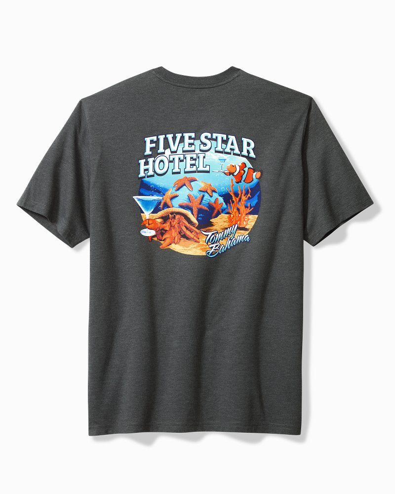Five Star Hotel Graphic T-Shirt Coal Heather | Tommy Bahama Sale - Five Star Hotel Graphic T-Shirt