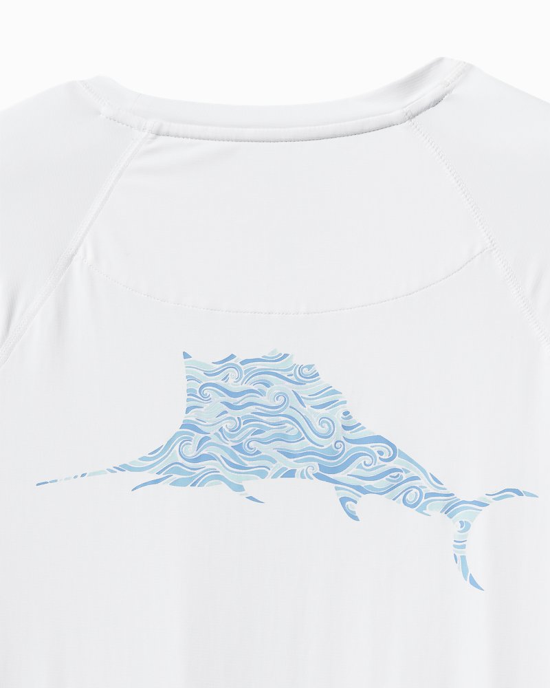 Chill Time Surf IslandZone® Rash Guard White | Tommy Bahama Latest - Chill Time Surf IslandZone® Rash Guard