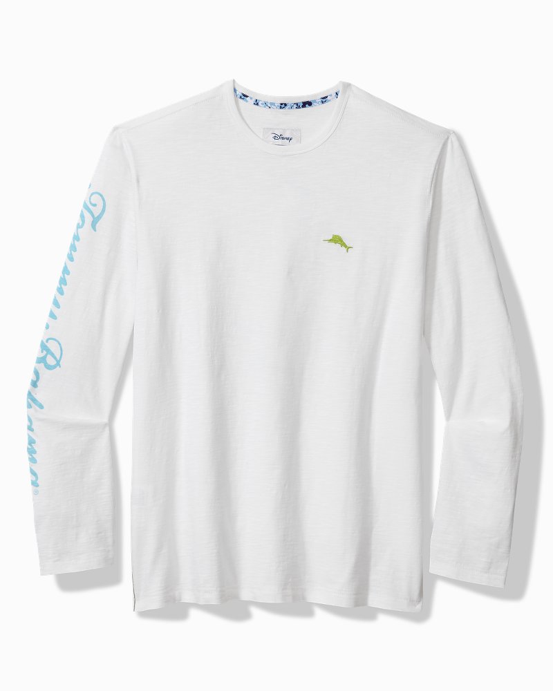 Disney Postcard to Paradise Long-Sleeve Lux T-Shirt White | Tommy Bahama Latest - Disney Postcard to Paradise Long-Sleeve Lux T-Shirt