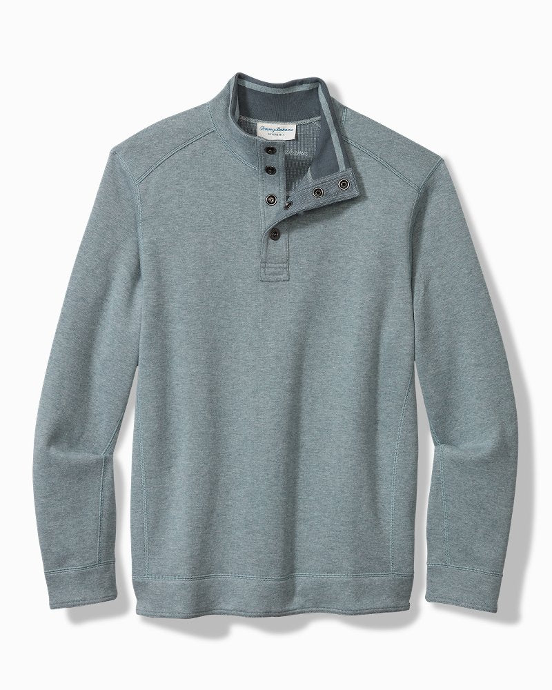 Flip Coast Reversible Snap Mock Sweatshirt Dark Twilight Blue Heather | Tommy Bahama Latest - Flip Coast Reversible Snap Mock Sweatshirt