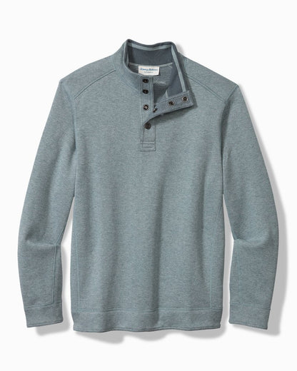 Flip Coast Reversible Snap Mock Sweatshirt Dark Twilight Blue Heather | Tommy Bahama Latest - Flip Coast Reversible Snap Mock Sweatshirt