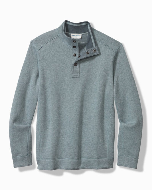 Flip Coast Reversible Snap Mock Sweatshirt Dark Twilight Blue Heather | Tommy Bahama Latest - Flip Coast Reversible Snap Mock Sweatshirt