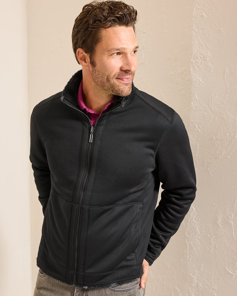 Twilight Shore Reversible Full-Zip Jacket Black | Tommy Bahama Trusted - Twilight Shore Reversible Full-Zip Jacket