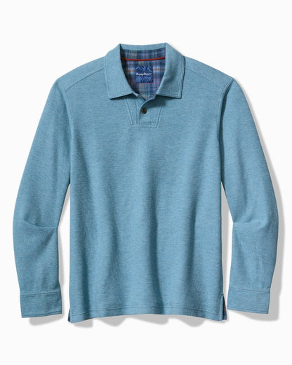 Las Arias Sweatshirt Polo Corfu Blue Heather | Tommy Bahama Best Price - Las Arias Sweatshirt Polo