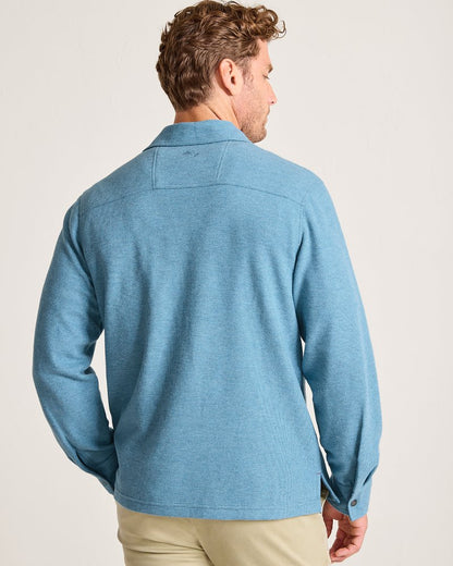 Las Arias Sweatshirt Polo Corfu Blue Heather | Tommy Bahama Best Price - Las Arias Sweatshirt Polo