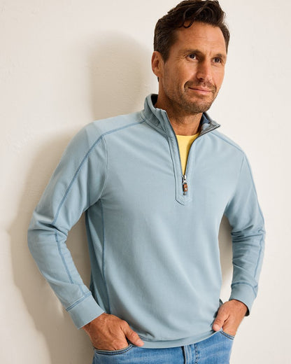 Ben & Terry Half-Zip Sweatshirt Norse Blue | Tommy Bahama Great Value - Ben & Terry Half-Zip Sweatshirt