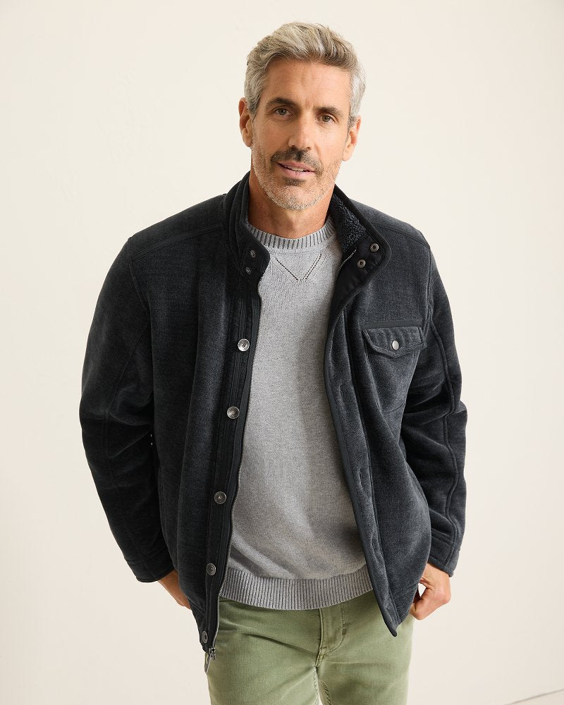 Sumner Fleece Shirt Jacket Navy | Tommy Bahama Premium - Sumner Fleece Shirt Jacket