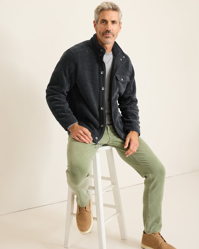 Sumner Fleece Shirt Jacket Navy | Tommy Bahama Premium - Sumner Fleece Shirt Jacket