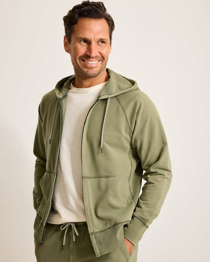 Ben & Terry Full-Zip Sweatshirt Tea Leaf | Tommy Bahama Classic - Ben & Terry Full-Zip Sweatshirt