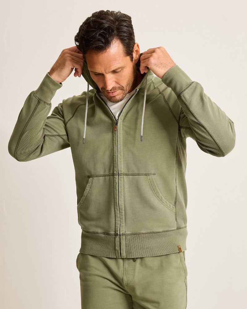 Ben & Terry Full-Zip Sweatshirt Tea Leaf | Tommy Bahama Classic - Ben & Terry Full-Zip Sweatshirt