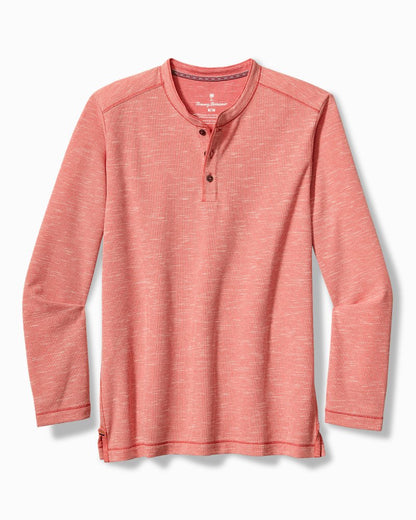 Morro Beach Long-Sleeve Henley Red Ginger | Tommy Bahama Everyday - Morro Beach Long-Sleeve Henley