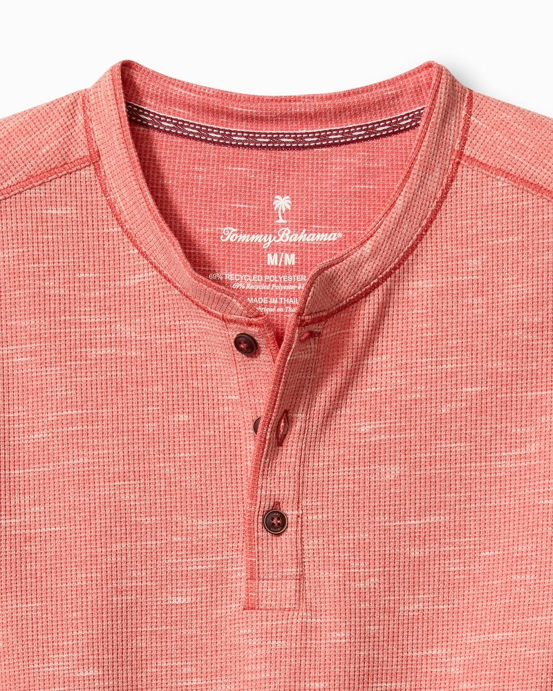 Morro Beach Long-Sleeve Henley Red Ginger | Tommy Bahama Everyday - Morro Beach Long-Sleeve Henley