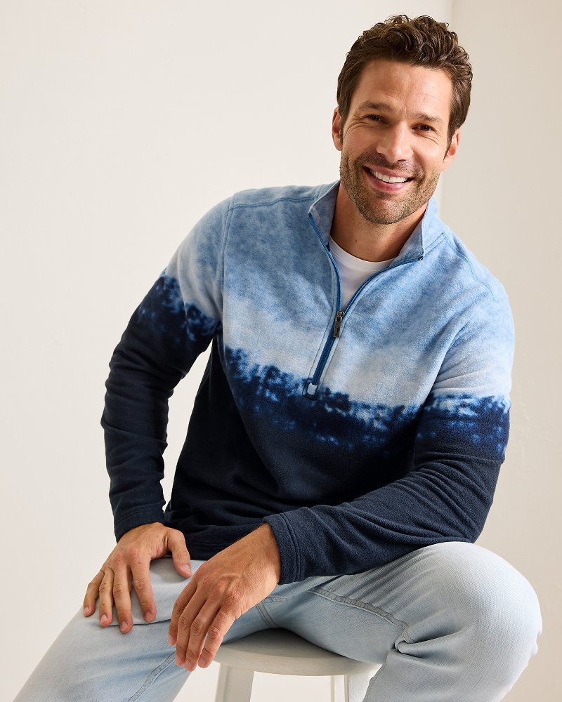 Azul Tides Ombré Half-Zip Sweatshirt Blues | Tommy Bahama Deals - Azul Tides Ombré Half-Zip Sweatshirt